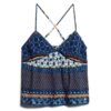 Bedrukte geweven cami-top