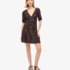Bedrukte mini-theejurk met korte mouwen Bedrukte mini-theejurk met korte mouwen