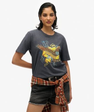 Biker Rock Graphic Relaxed T-shirt