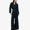 Blouse met lange mouwen, kanten rand en smockwerk