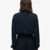 Blouse met lange mouwen, kanten rand en smockwerk