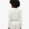 Blouse met lange mouwen, kanten rand en smockwerk Blouse met lange mouwen, kanten rand en smockwerk