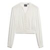 Blouse met lange mouwen, kanten rand en smockwerk Blouse met lange mouwen, kanten rand en smockwerk