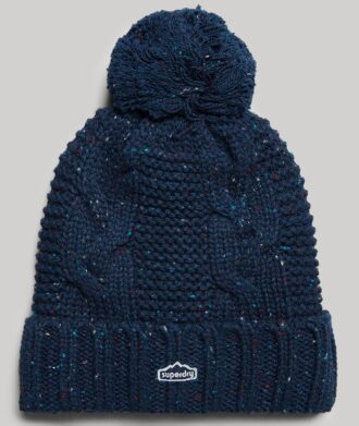 Bobble-mutsen met kabelpatroon