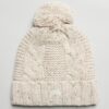 Bobble-mutsen met kabelpatroon