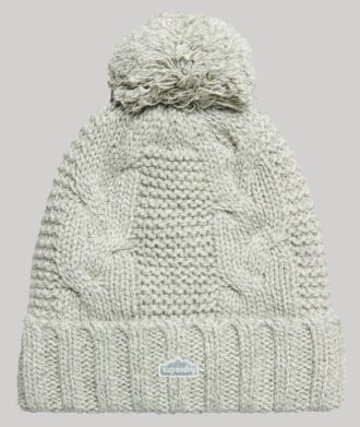 Bobble-mutsen met kabelpatroon