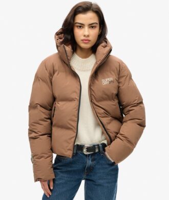 Boxy Puffer jas met capuchon
