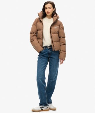 Boxy Puffer jas met capuchon