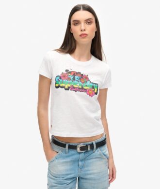 Cali Sticker getailleerd T-shirt