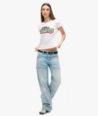 Cali Sticker getailleerd T-shirt