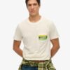Cali T-shirt met gestreept logo