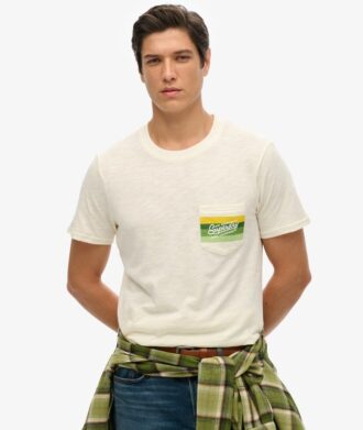 Cali T-shirt met gestreept logo