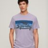 Cali T-shirt met gestreept logo