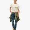 Cali T-shirt met gestreept logo