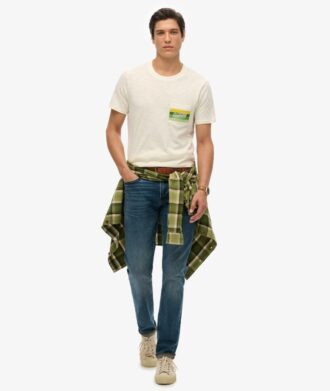 Cali T-shirt met gestreept logo