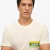 Cali T-shirt met gestreept logo