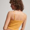 Cami-top met geribde kanten rand Cami-top met geribde kanten rand