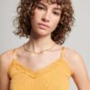 Cami-top met geribde kanten rand Cami-top met geribde kanten rand