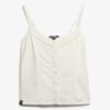 Cami-top met knoopsluiting en kant Cami-top met knoopsluiting en kant