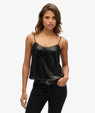 Cami-top met pailletten