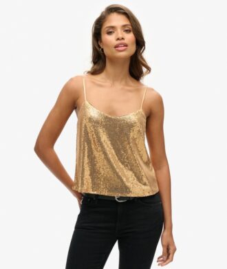 Cami-top met pailletten