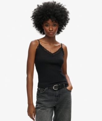 Cami-top met Vintage ribkant van Organic Cotton