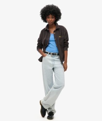 Cami-top met Vintage ribkant van Organic Cotton