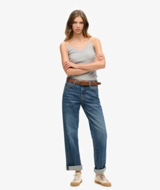 Cami-top met Vintage ribkant van Organic Cotton
