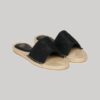 Canvas espadrille-slippers met overlay