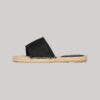 Canvas espadrille-slippers met overlay