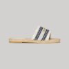 Canvas espadrille-slippers met overlay Canvas espadrille-slippers met overlay