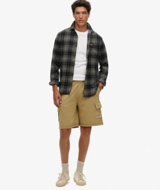 Cargo-short met contrasterende stiksels