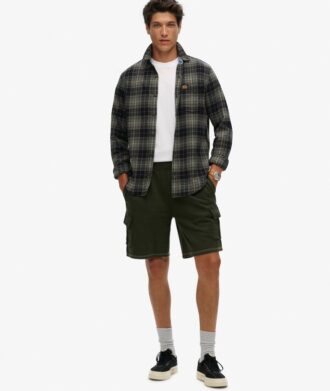 Cargo-short met contrasterende stiksels