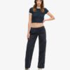 Cargobroek met lage taille en wijde pijpen Cargobroek met lage taille en wijde pijpen
