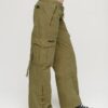 Cargobroek met lage taille en wijde pijpen Cargobroek met lage taille en wijde pijpen