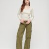 Cargobroek met lage taille en wijde pijpen Cargobroek met lage taille en wijde pijpen