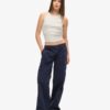Cargobroeken met lage taille en borduursels Cargobroeken met lage taille en borduursels