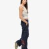 Cargobroeken met lage taille en borduursels Cargobroeken met lage taille en borduursels