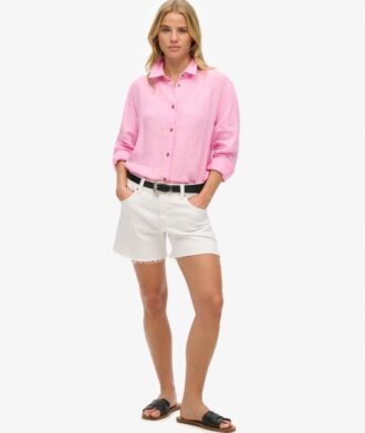 Casual linnen boyfriend-overhemd