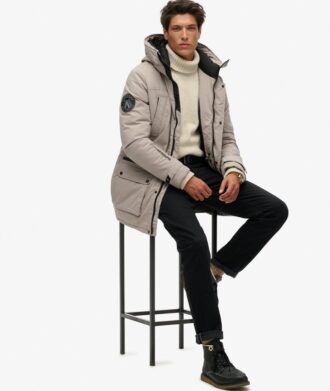 City gewatteerde parka jas