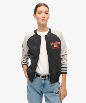 College Script Graphic Jersey Bomberjack