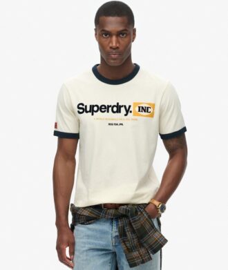 Core Logo Ringer Workwear T-shirt met print