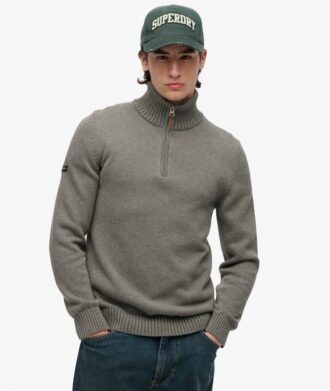 Cotton Classics gebreide trui met halve rits
