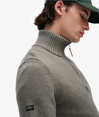 Cotton Classics gebreide trui met halve rits