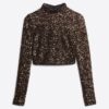 Crop top met lange mouwen en pailletten Crop top met lange mouwen en pailletten
