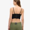 Crop-top met ruches en mesh