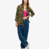 Crop-top met ruches en mesh