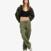 Crop-top met ruches en mesh