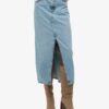 Denim maxi-rok met split