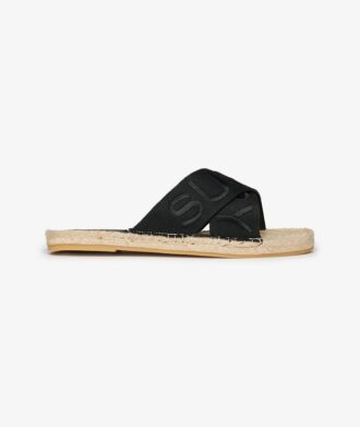 Espadrille-slippers met gekruiste bandjes